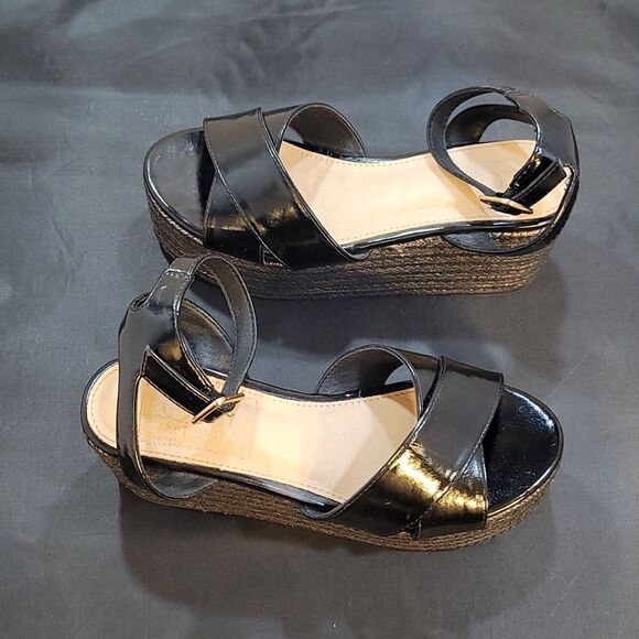 BKS CRISS-CROSS ESPADRILLE WEDGE PLATFORM SANDAL - Picture 13 of 15